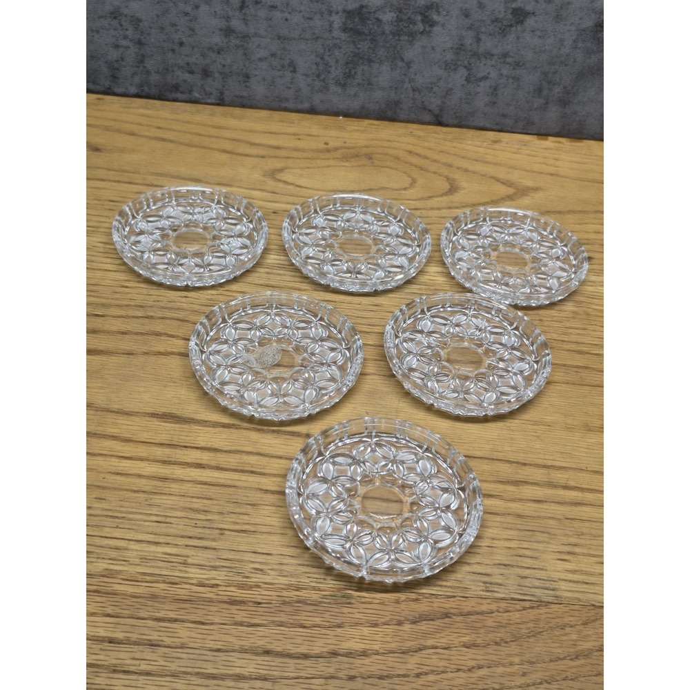 6pc W. Germany‎ Prestige Collection Germany Lead Crystal Coaster 24% Lead